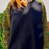 sudadera con capucha rayas amarillas