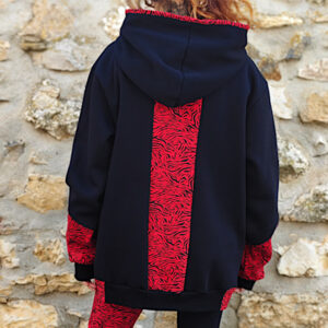 Sudadera de cebra roja