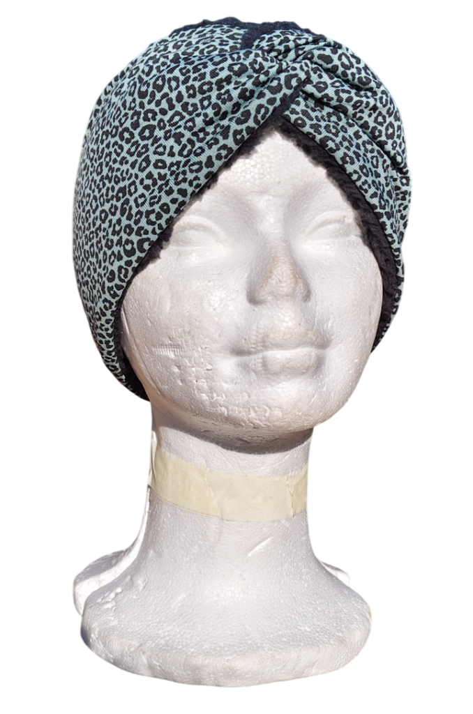 Diadema de invierno leopardo azul