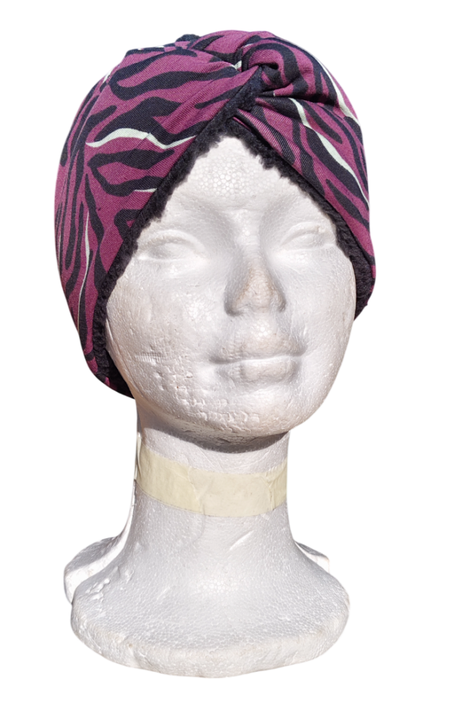 Diadema de invierno cebra morada