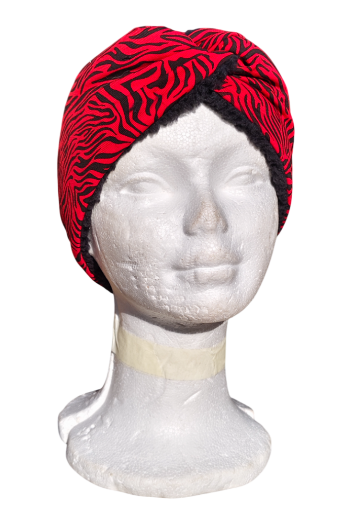 Diadema de invierno cebra roja