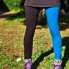 Leggins bicolor petroleo