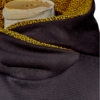 sudadera leopardo mostaza capucha