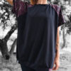 camiseta larga de algodón cebra morada
