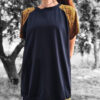 camiseta larga de algodón cebra mostaza