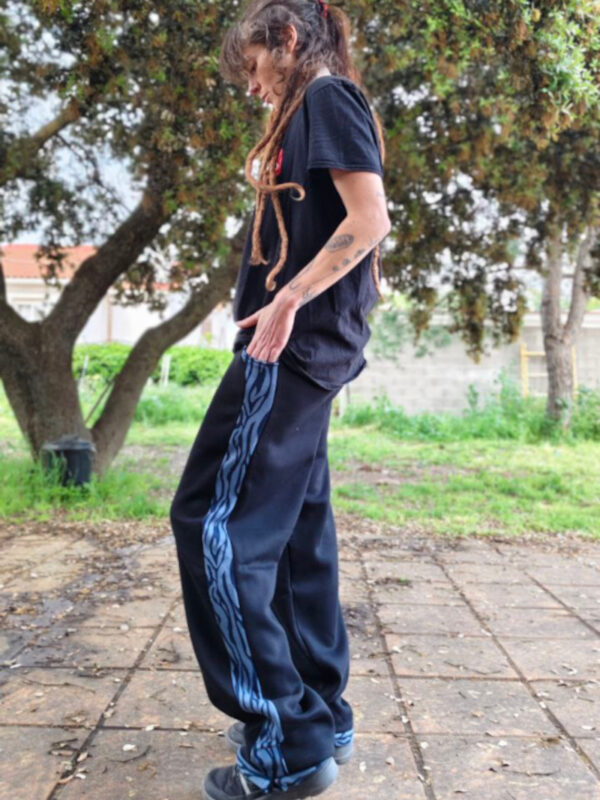pantalón de chandal cebra azul
