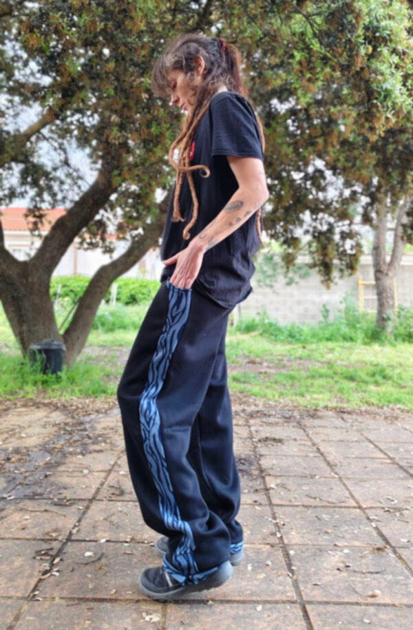 pantalón de chandal cebra azul