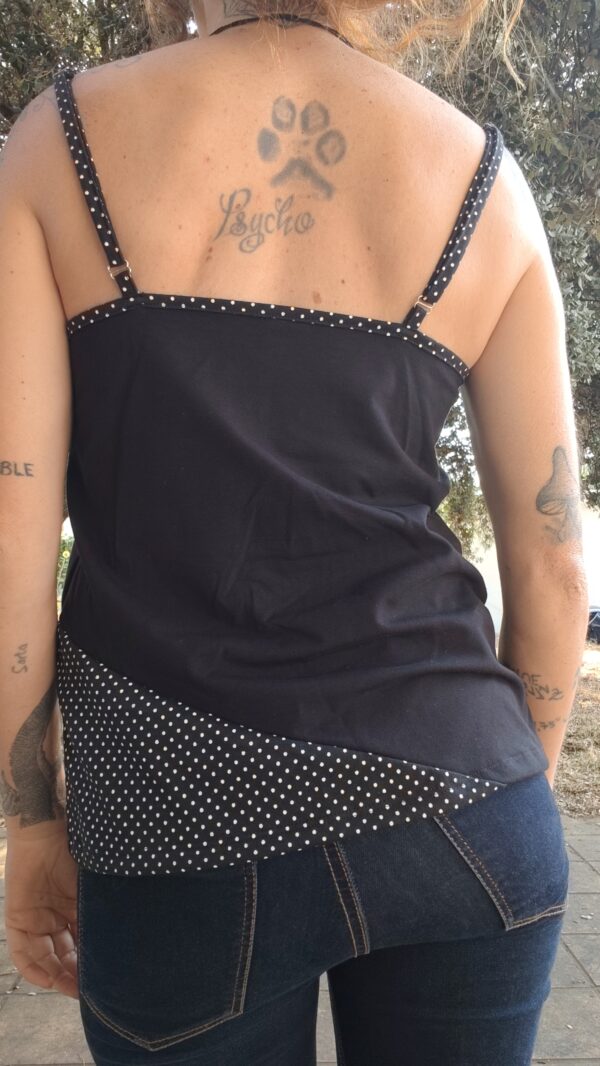 Camiseta de tirantes estampada lunares