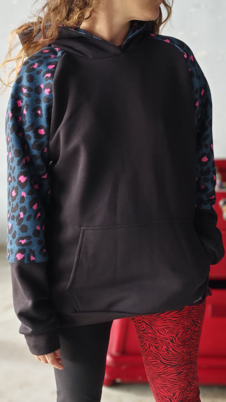 Sudadera de leopardo azul