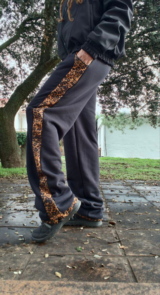 pantalón de chandal leopardo naranja