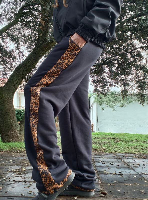 pantalón de chandal leopardo naranja