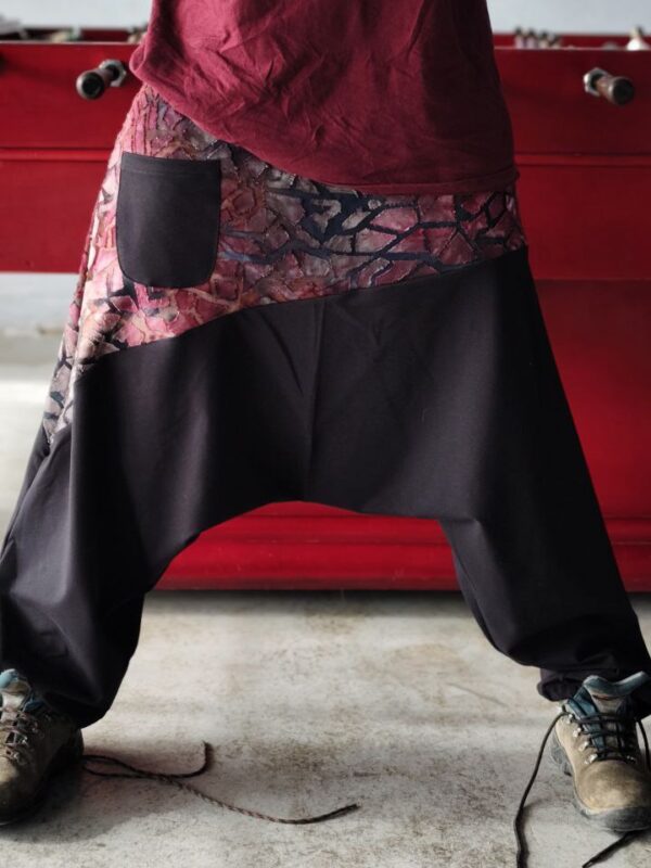 Pantalón harem granate