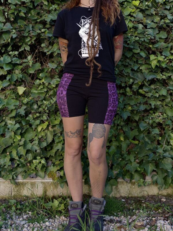 Leggins cortos leopardo lila