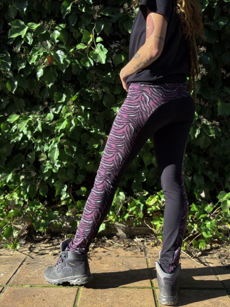 leggins cebra morada