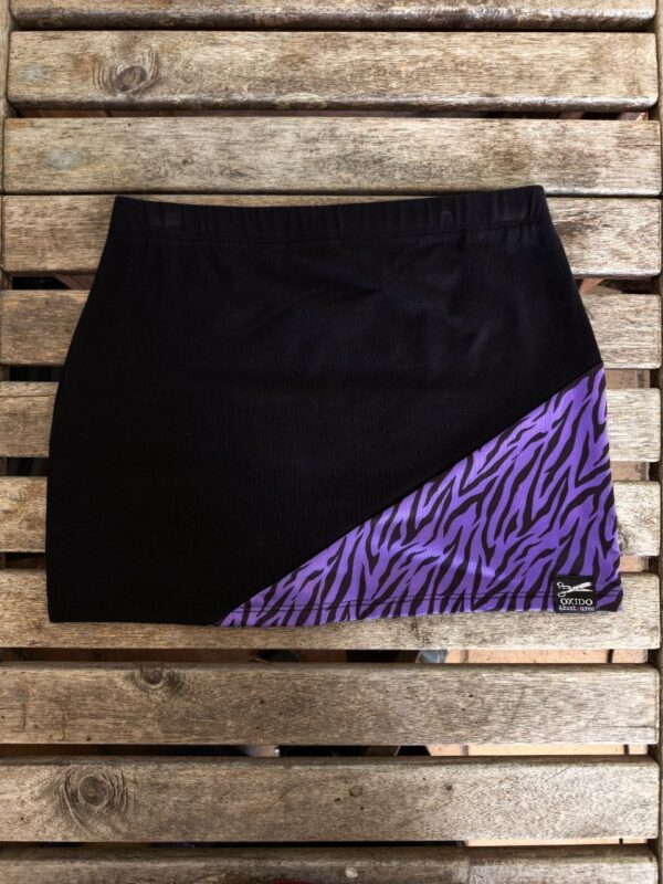 minifalda cebra morada