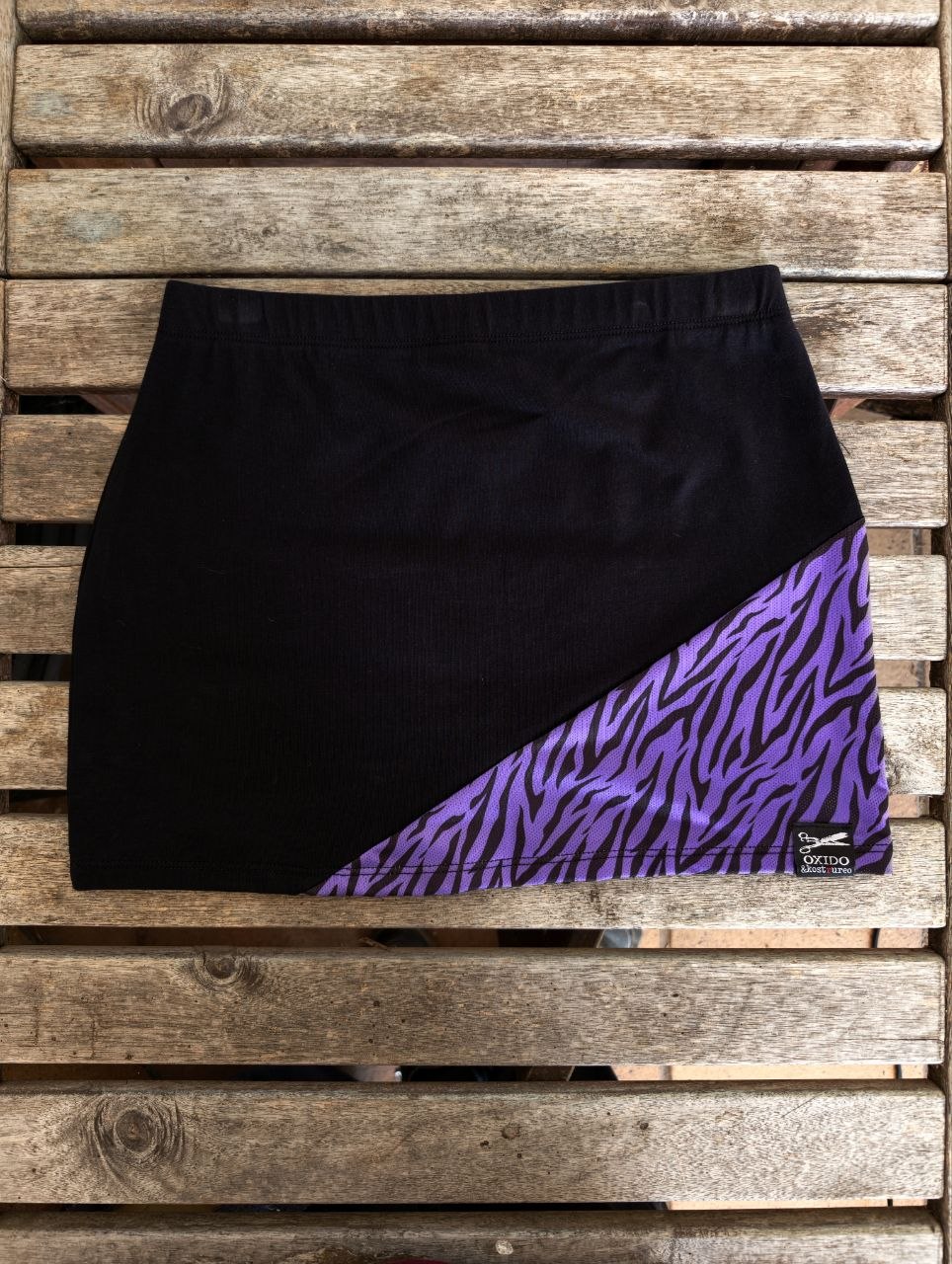 minifalda cebra morada