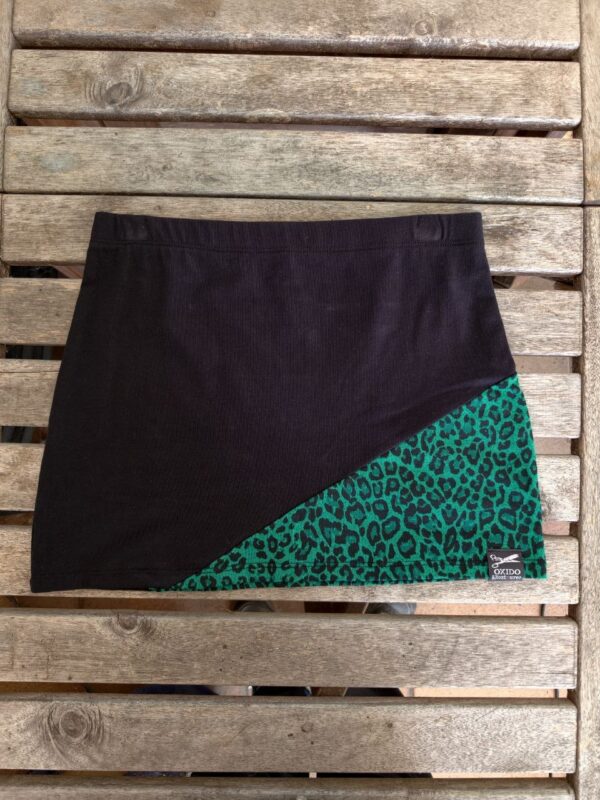 Minifalda leopardo verde