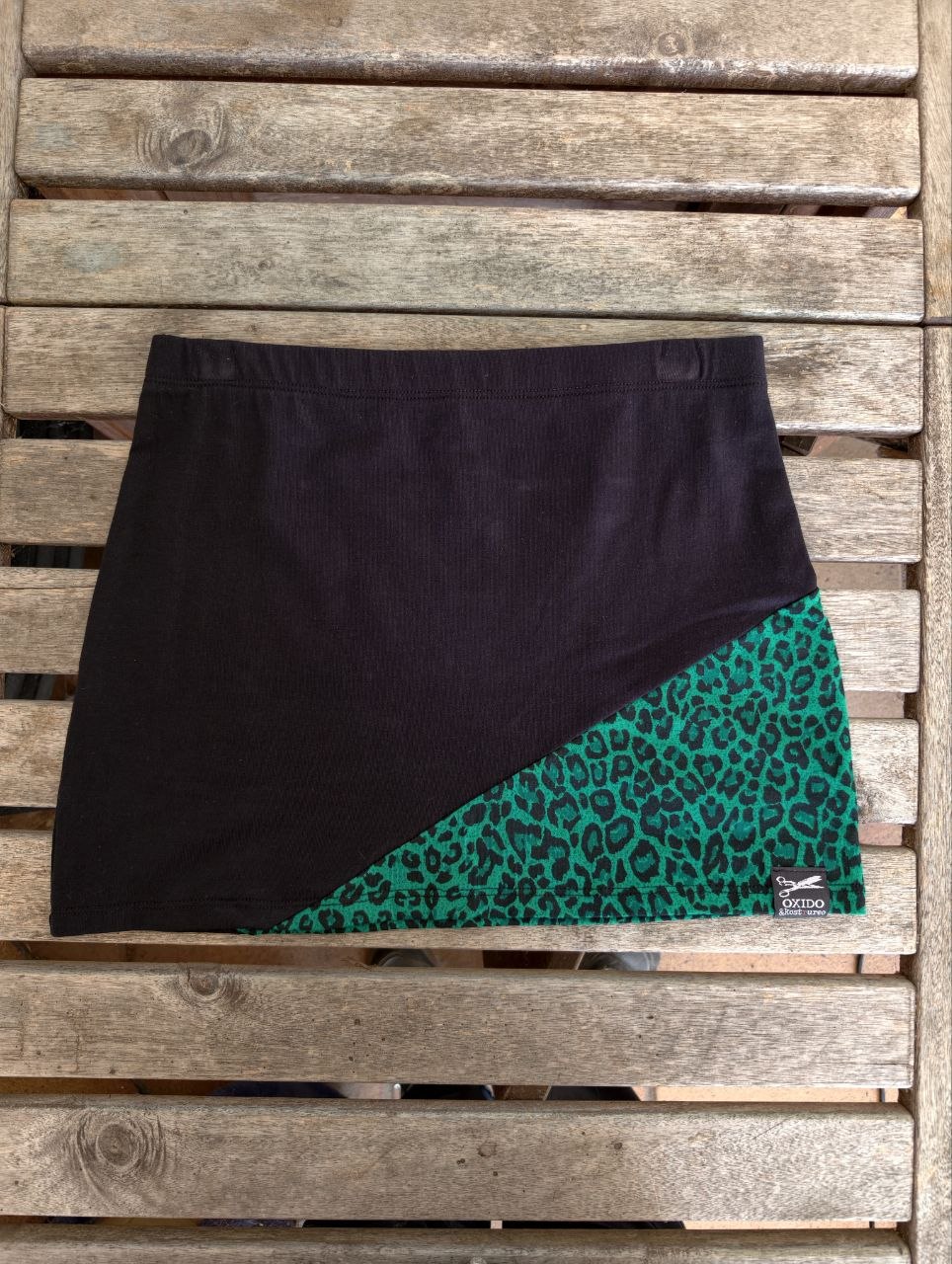 Minifalda leopardo verde