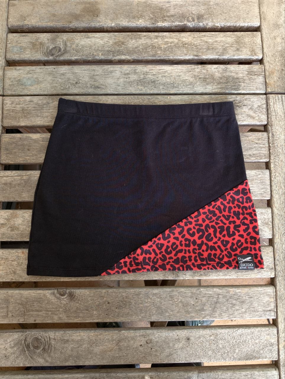 minifalda leopardo rojo